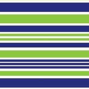 Stripe Navy and Lime