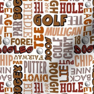 Large Scale Golf Terms in Brown