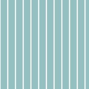 simple aqua and white small stripe