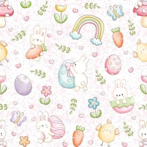 Sweet Easter Doodles Speckled Pink