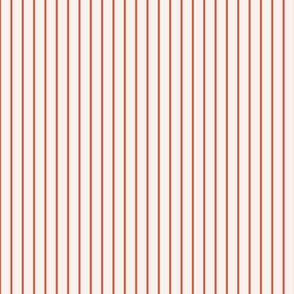 simple small stripe in cream and red