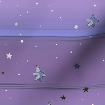 Sleepy Stars - Purple - Medium Small 