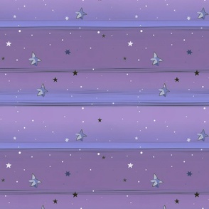 Sleepy Stars - Purple - Medium Small 
