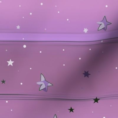 Sleepy Stars - Pink Magenta - Medium Small 