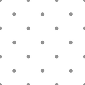 Gray Polka Dots on a White Background
