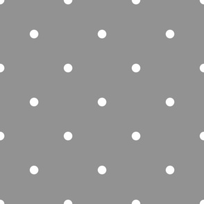 White Polka Dots on a Gray Background