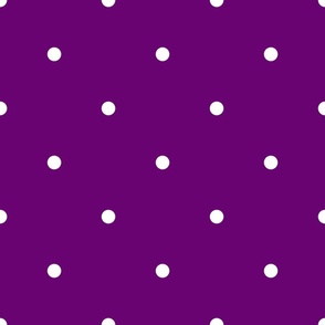 White Polka Dots on a Purple Background
