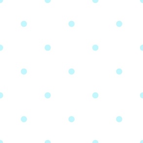 Bright Blue Polka Dots on a White Background