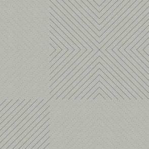 Charcoal Stitches on Taupe - Minimalist Geometric Texture / Large