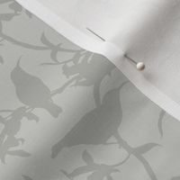 Hummingbirds Chinoiserie Grey Smaller Scale