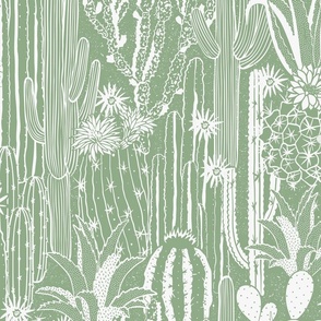 Cactus Garden - Sage Green
