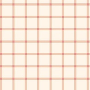 Classic plaid picnic check gingham in baby pink.