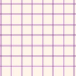 Classic plaid check in lilac and cream
