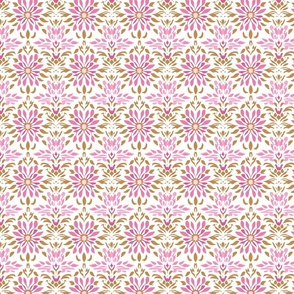 Pink and Gold Floral Flourish