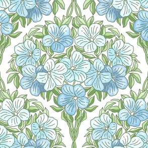 Delicate Plumbago Bouquet - light blue and green