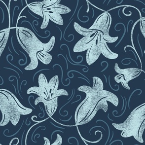 Art Nouveau Bluebells - medium 