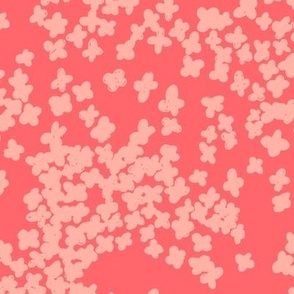 Small flowers scattered | tangled flowers in pink | Medium Version | Modern pink floral print 