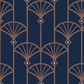 Luxury vintage pattern of palms in Art deco style.