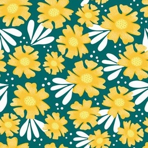 Big Bold Floral sunny yellow floral co-ordinate