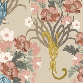 Welcoming Walls Vintage Floral Wallpaper