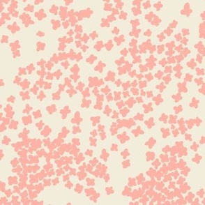 Small flowers scattered | tangled flowers in pink | Medium Version | Modern cream and pink floral print 