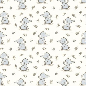 ( small ) Blue, baby boy, Elephant, nursery