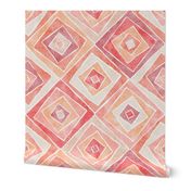 peach fuzz charming watercolor square - pantone plethora color palette - abstract watercolor wallpaper