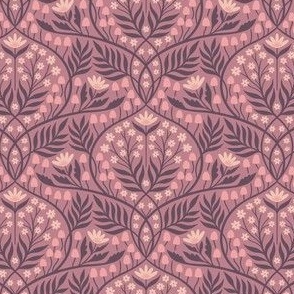 S | Botanical Damask | Mauve Dusky Pink & Blush Floral