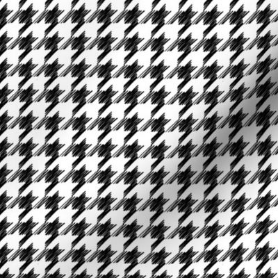 Black and White Houndstooth Scribbles Small Scale