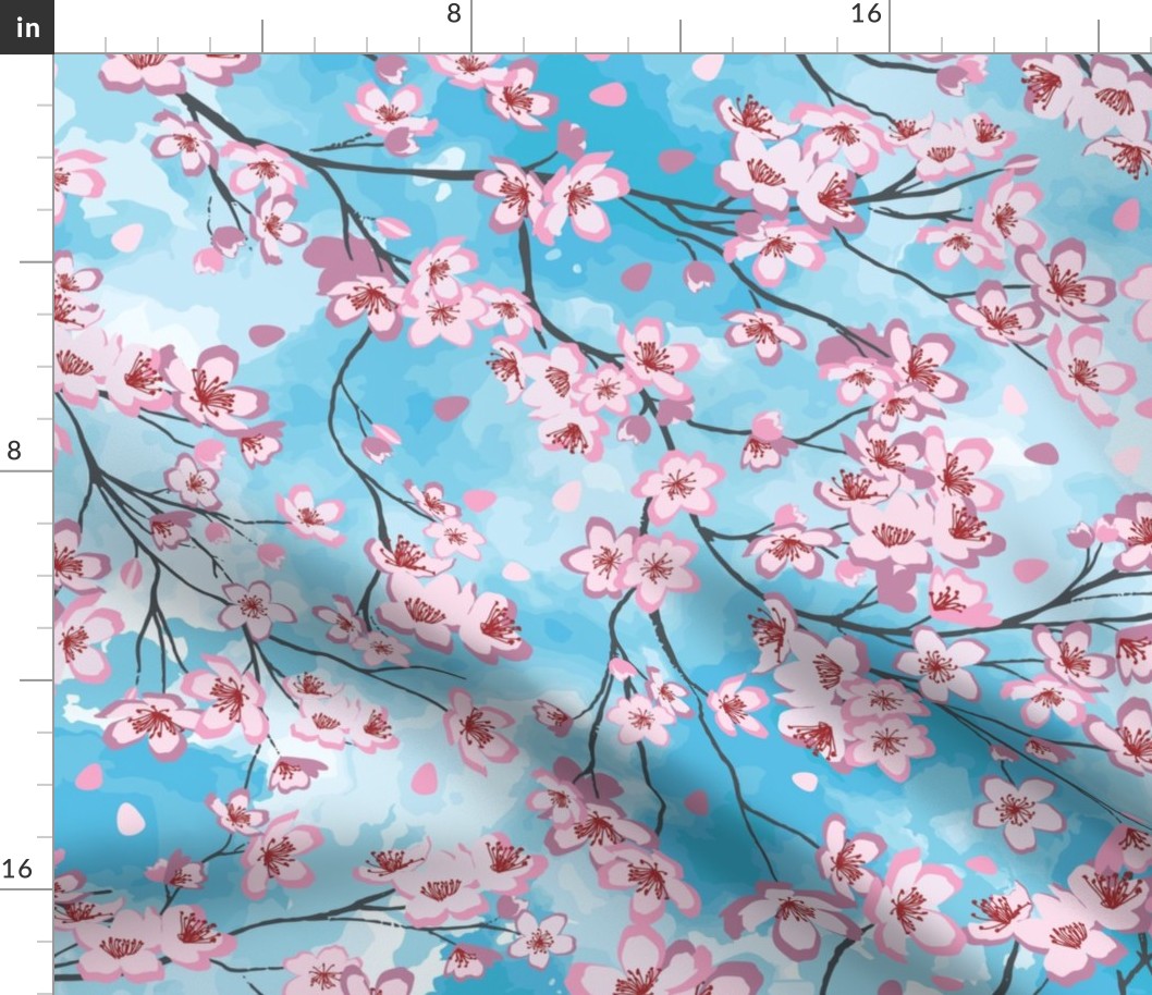 Lying Under the Cherry Blossom Sky