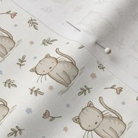 Small ( neutral ) cat, vintage cats, baby girl, nursery