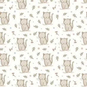 Small ( neutral ) cat, vintage cats, baby girl, nursery