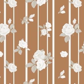 Classic  roses with vertical stripes 