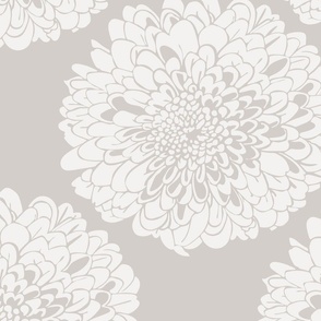 extra large dahlia dot in neutral taupe and cream
