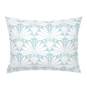 Abstract Seashell and Starfish Scallop Print_Aqua Blue (Large)