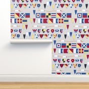 Welcome Aboard Nautical Flags