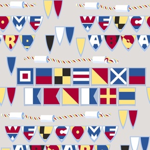 Welcome Aboard Nautical Flags