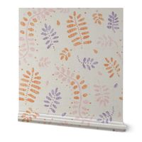 Happy Ferns Welcome- (orange, pink, purple)-Large