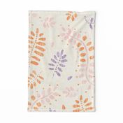 Happy Ferns Welcome- (orange, pink, purple)-Large