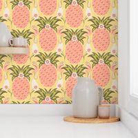 Paisley Pineapple Tropical Welcome for Walls - 40 inch