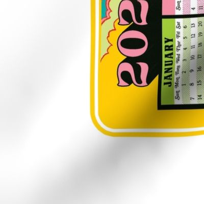 Groovy 70s Zodiac Calendar Tea Towel