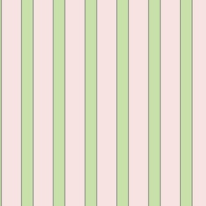 basic stripe in green and light pink