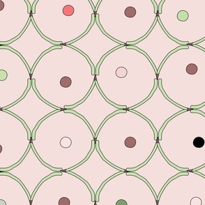 playful dot in green and pink palette
