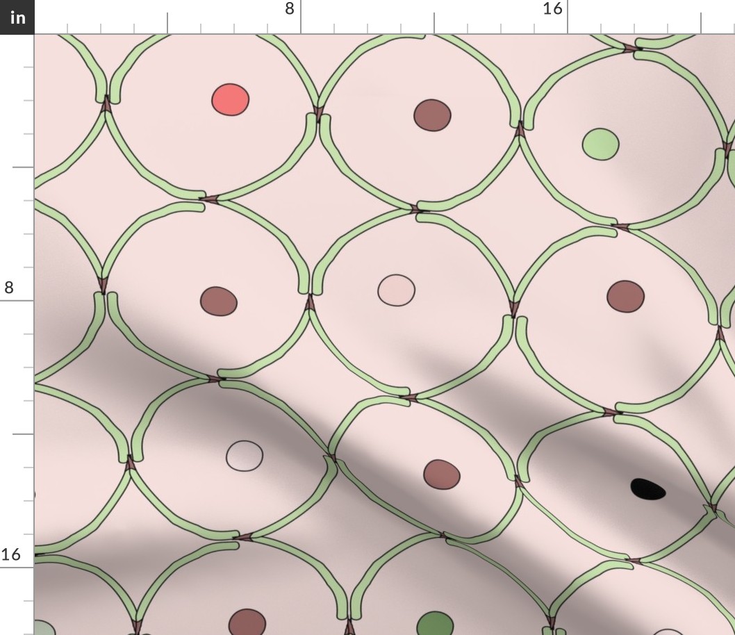 playful dot in green and pink palette