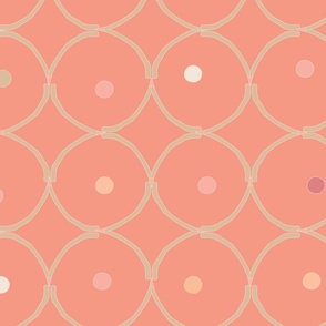 playful dot in a peach palette