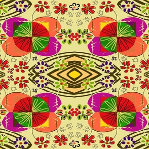 3*1*JOYOUS FLOWERY GEOMETRIC