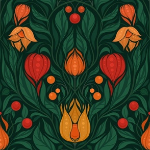 Pattern with physalis