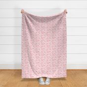 Courageous Banners, Flags, Ribbons & Pennants - Blush Pink + Salmon Pink - Medium Scale - Fun Design for Kids and the Young at Heart