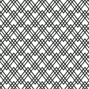 black on white zig zag pattern