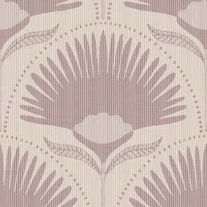 Jacquard Palm Flower in Muted Lilac
